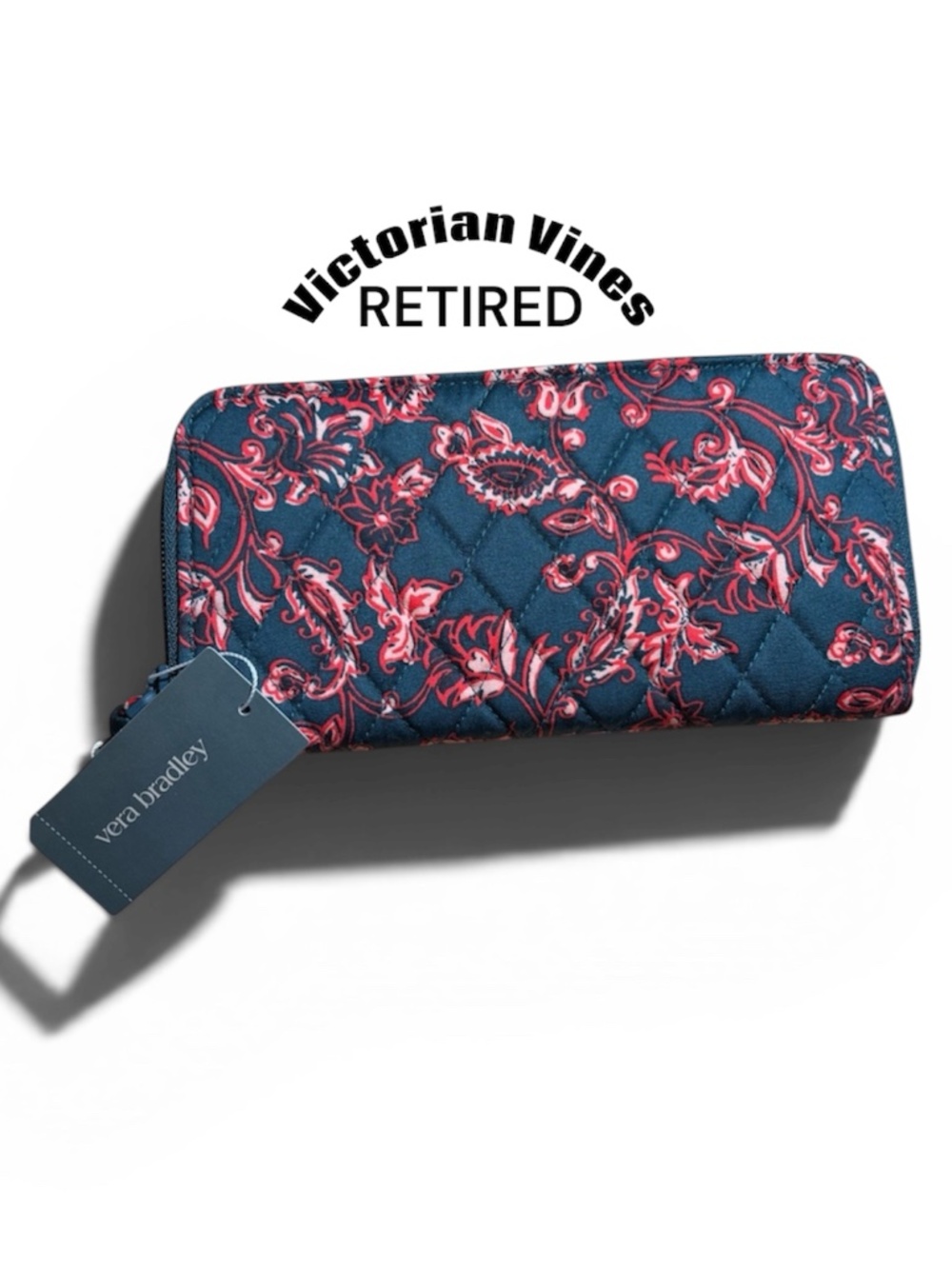 VERA BRADLEY CONTINENTAL WALLET VICTORIAN VINES